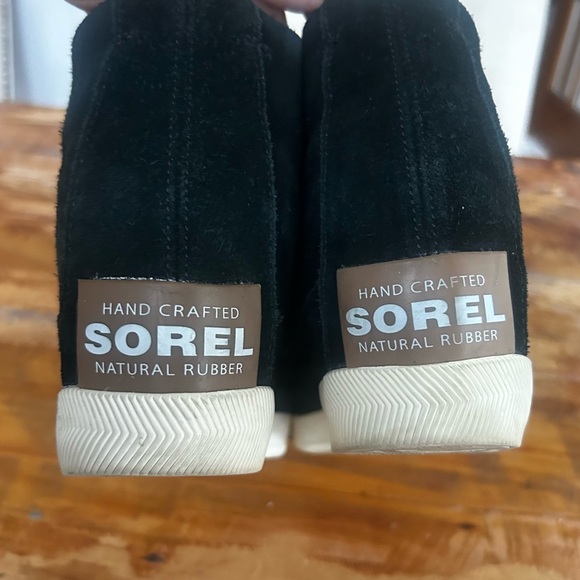 Sorel Out N About Black Wedge Bootie Sneaker Size 9 - Picture 9 of 11